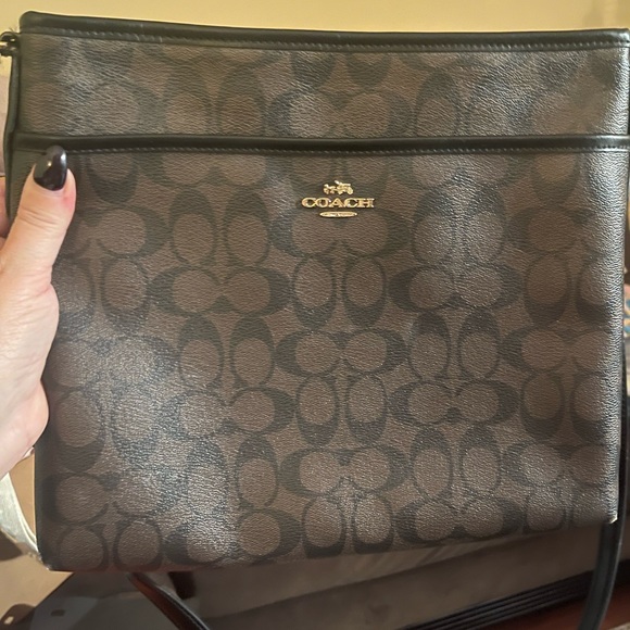 Coach Handbags - Coach monogram large leather Crossbody bag